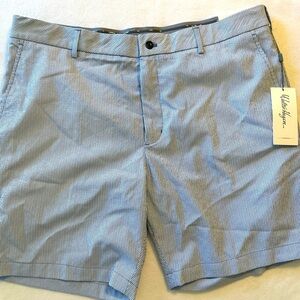 New Walter Hagen Shorts. 40 inch Blue & White Stripped Shorts.